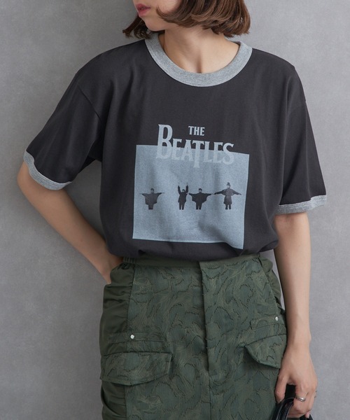 tシャツ 「THE FINAL VIEW」The Beatles / ビートルズ リンガーTシャツ レディース メンズ THE FINAL VIEW tシャツ 「THE VIEW」The Beatles / ビートルズ