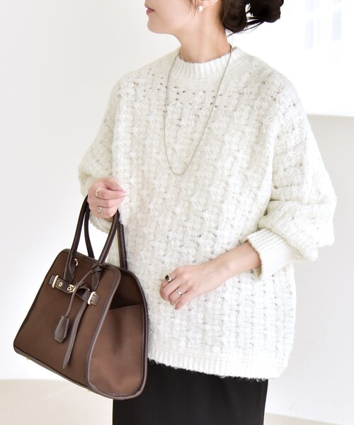 quaranciel ニット セーター quaranciel:「手洗い可能」透かし編み