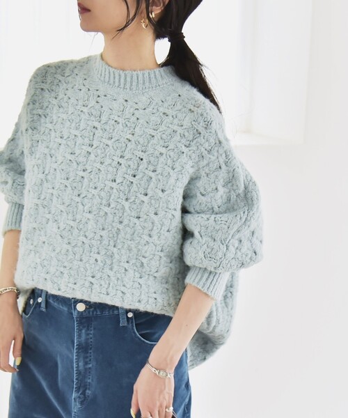 quaranciel ニット セーター quaranciel:「手洗い可能」透かし編み