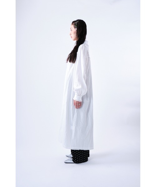 Smyeon ワンピース Frill cotton shirtdress/フリルコットンシャツ