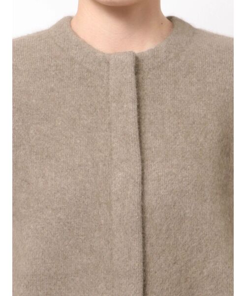 エレンディーク　ELENDEEK　ラクーンミックスダブルカーディガン　ベージュ CNラクーンミックスダブルカーディガン（カーディガン/ボレロ