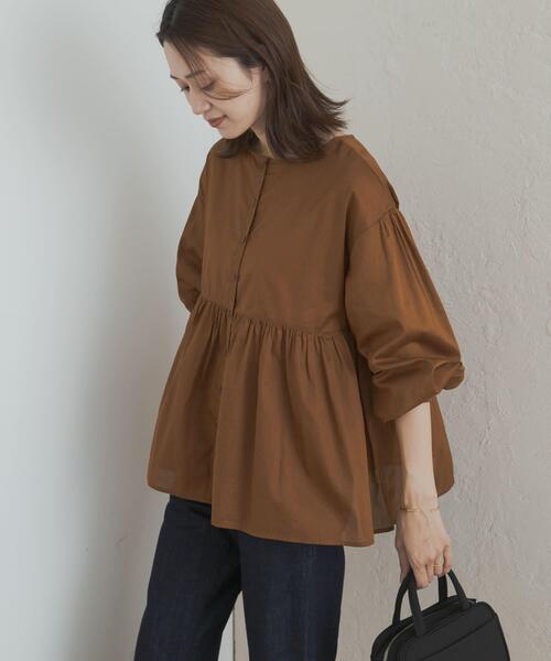 URBAN RESEARCH DOORS ブラウス URBAN RESEARCH DOORS ブラウス シャツ コットンツイル2WAY