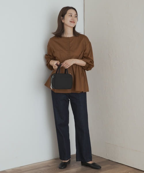 URBAN RESEARCH DOORS ブラウス シャツ コットンツイル2WAY