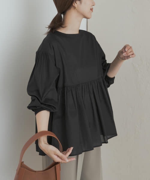 URBAN RESEARCH DOORS ブラウス シャツ コットンツイル2WAY
