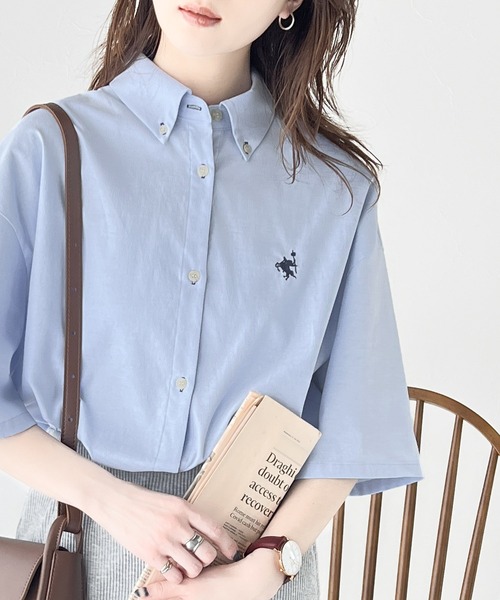 「Java」 半袖シャツ LARGE ブルー レディース_画像4