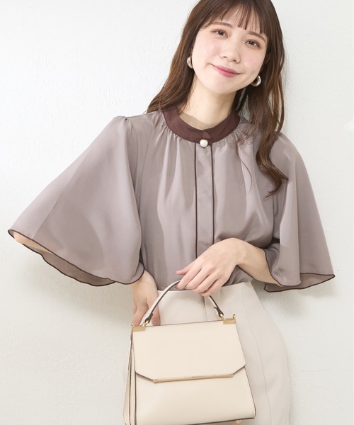 「natural couture」 半袖ブラウス FREE サックスブルー レディース_画像5