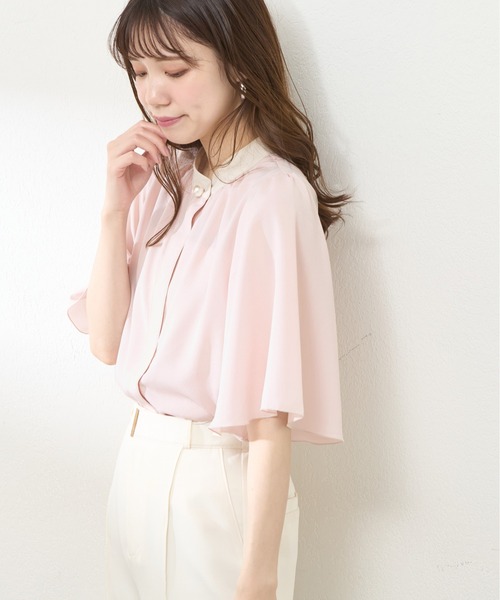 「natural couture」 半袖ブラウス FREE サックスブルー レディース_画像7