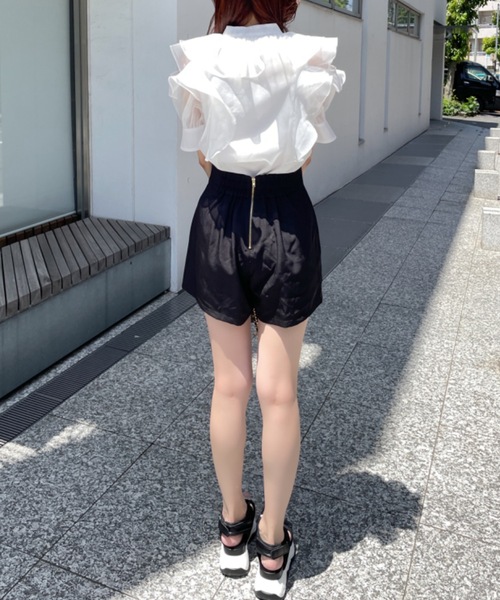 「abc une face」 半袖ブラウス FREE ホワイト レディース_画像4