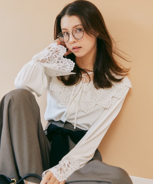 【新品未使用】ジルスチュアート ミリーレースブラウス JILLSTUART - ミリーレースブラウスの通販 by pomme｜ジルスチュアート