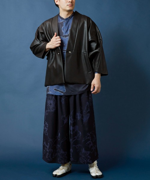 カヤ コート ジャケット 「カヤ」寒のつくり革メンズアウター メンズ