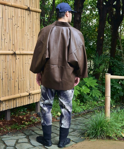 カヤ コート ジャケット 「カヤ」寒のつくり革メンズアウター メンズ