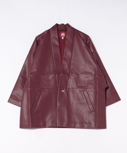 カヤ コート ジャケット 「カヤ」寒のつくり革メンズアウター メンズ