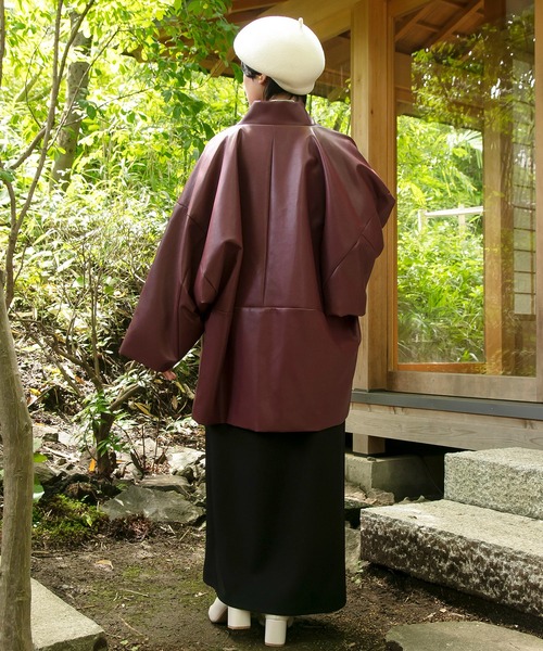 カヤ コート ジャケット 「カヤ」寒のつくり革メンズアウター メンズ