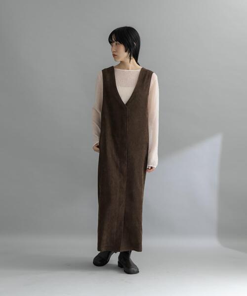 KBF（ケービーエフ） ワンピース 「WEB限定」コーデュロイクロス