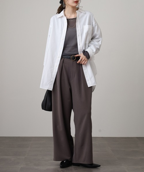 OMNES(オムネス) ブラウス シャツ オックス オーバーサイズシャツ OMNES(オムネス) ブラウス シャツ オックス オーバーサイズシャツ