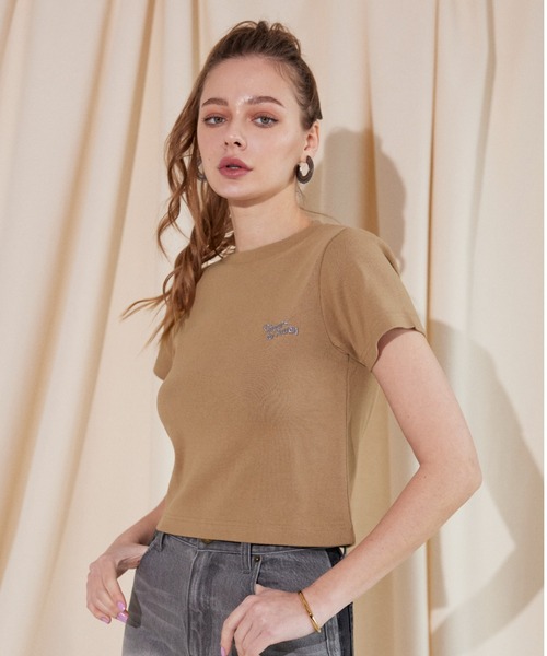 「ALEXIA STAM」 半袖Tシャツ M チャコールグレー レディース_画像7