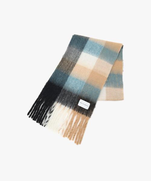 To b. by agnes マフラー ストール ブロックチェック レディース