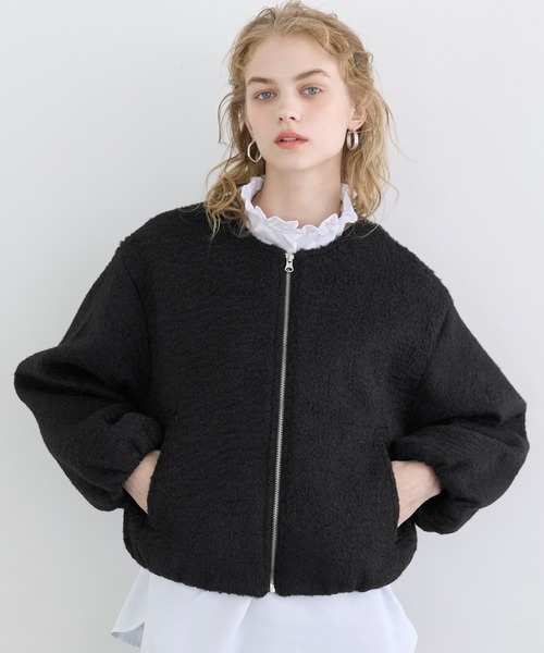 coca（コカ） ブルゾン アウター カーリーボアブルゾン レディース