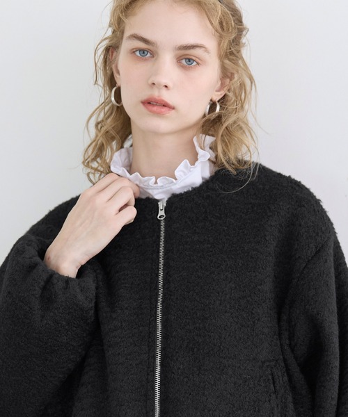 coca（コカ） ブルゾン アウター カーリーボアブルゾン レディース