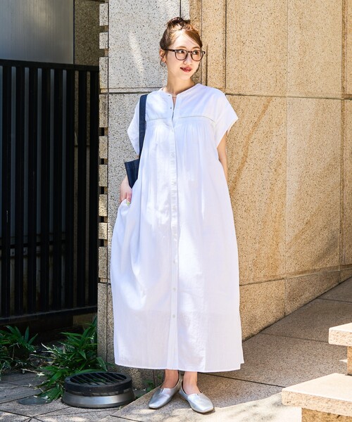 FREAK'S STORE（フリークスストア） 半袖ワンピース フリ- グレー