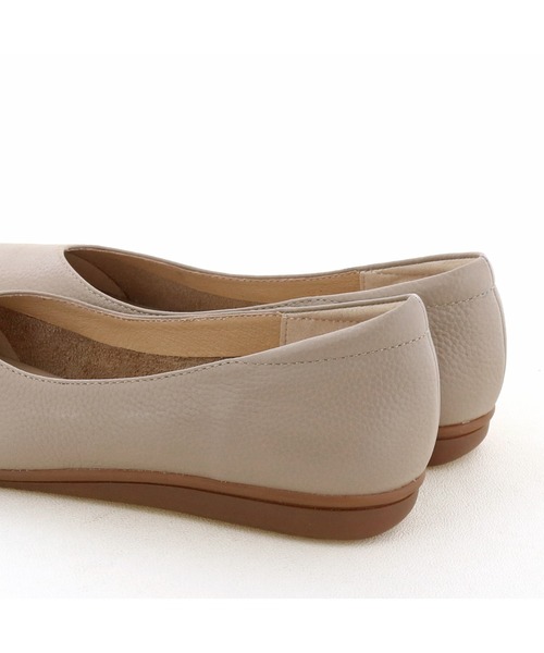 「あしながおじさん」 フラットパンプス 22.5cm グレイッシュベージュ レディース_画像6