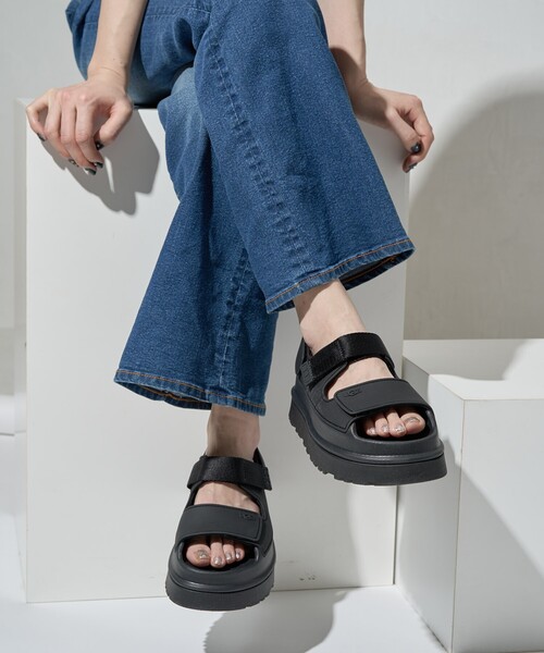 「FREAK'S STORE」 「UGG」フラットサンダル 23.0cm ブラック レディース_画像2