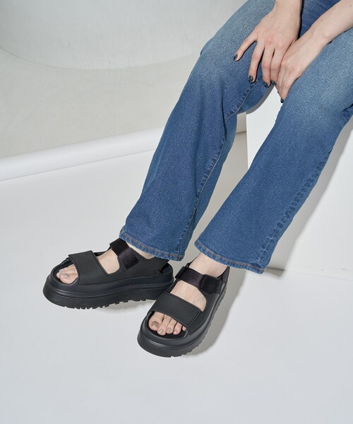 「FREAK'S STORE」 「UGG」フラットサンダル 23.0cm ブラック レディース_画像4