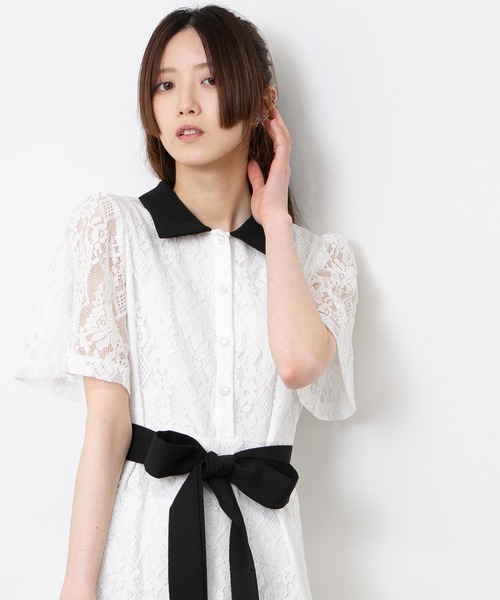 「pumpkin port」 半袖ワンピース M グリーン レディース_画像2