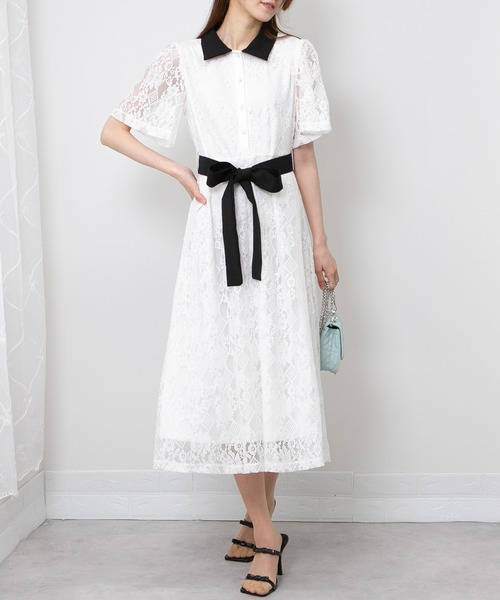 「pumpkin port」 半袖ワンピース M グリーン レディース_画像5