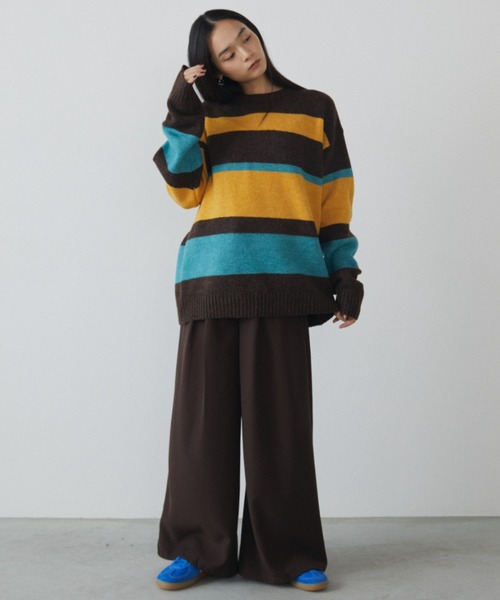 「MERLOT」 長袖ニット FREE ブラウン レディース_画像5