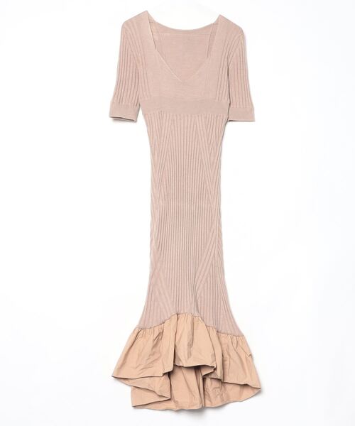 「kei shirahata」 ニットワンピース FREE ブラウン レディース_画像2