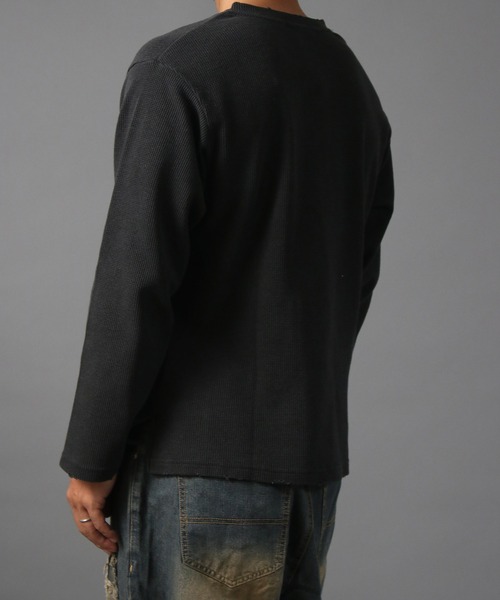 NYLAUS（ナイラス） ヘンリーネック tシャツ 「NYS」ヴィンテージ