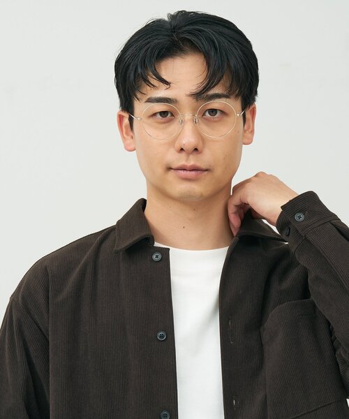 Zoff（ゾフ） 伊達メガネ メガネ 眼鏡 ラウンド型 メガネ｜チタン