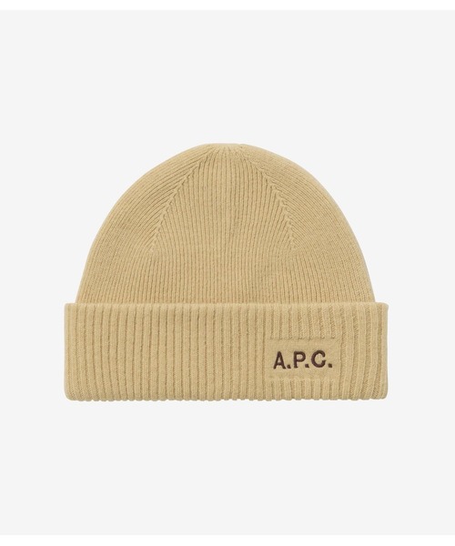 A.P.C. ベージュ ニット帽 サイズ12 A.P.C.（アーペーセー） ニット帽 ニットキャップ BONNET THIERS