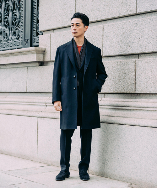 EDIFICE（エディフィス） チェスターコート コート ウール ギャバジン