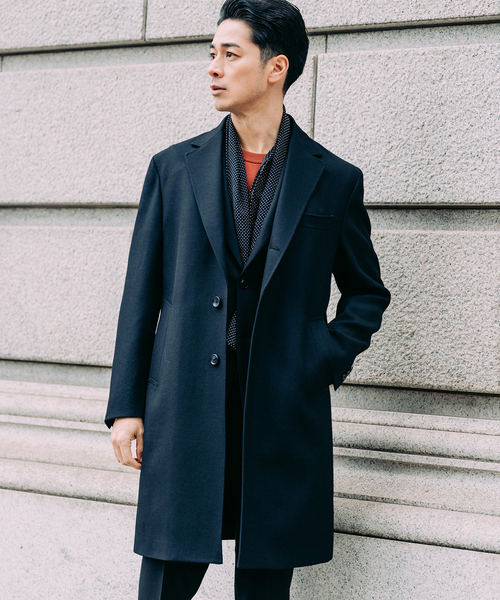 EDIFICE（エディフィス） チェスターコート コート ウール ギャバジン
