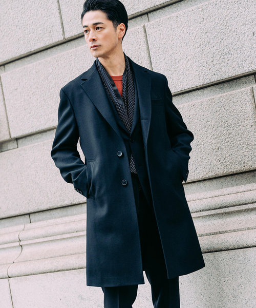EDIFICE（エディフィス） チェスターコート コート ウール ギャバジン