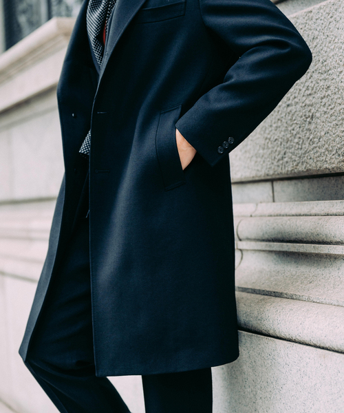 EDIFICE（エディフィス） チェスターコート コート ウール ギャバジン