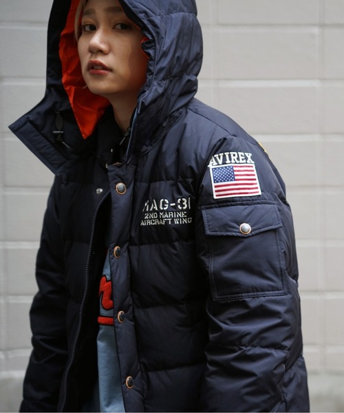 AVIREX（アヴィレックス） ダウンジャケット L ネイビー レディース