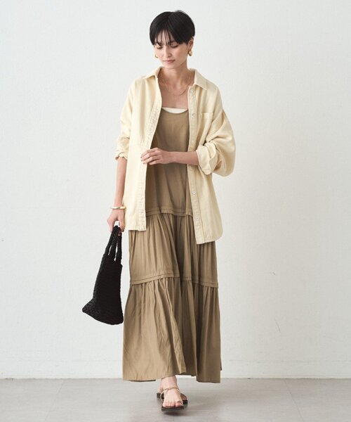 Loungedress（ラウンジドレス） ワンピース サテンティアードキャミ