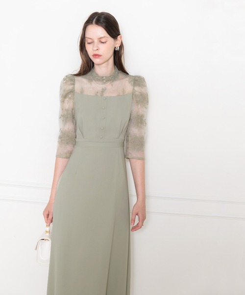 「Leja」 半袖ワンピース SMALL グリーン レディースの画像