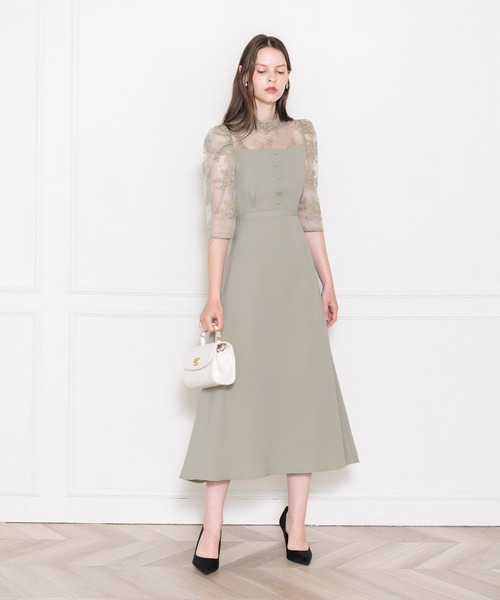 「Leja」 半袖ワンピース SMALL グリーン レディースの画像