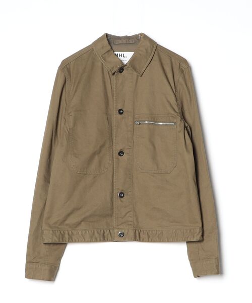 B17578 MHL. 中綿ライナー付き ウールファティーグジャケット 黒 XL ネイビー ウールライク中綿ブルゾン | フォーエル公式通販