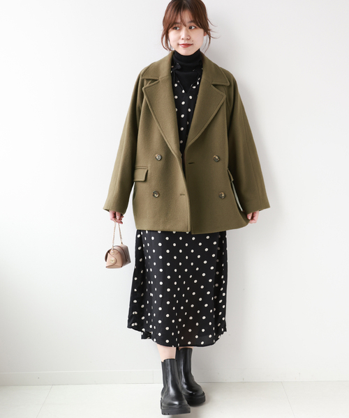 「JOURNAL STANDARD relume」 ピーコート 38 カーキ レディース_画像2