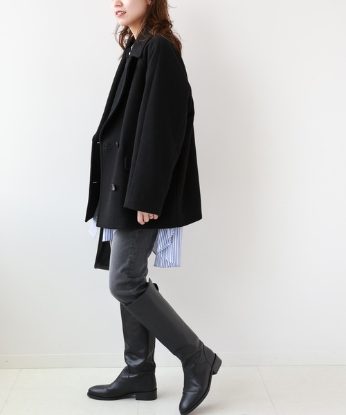 「JOURNAL STANDARD relume」 ピーコート 38 カーキ レディース_画像8