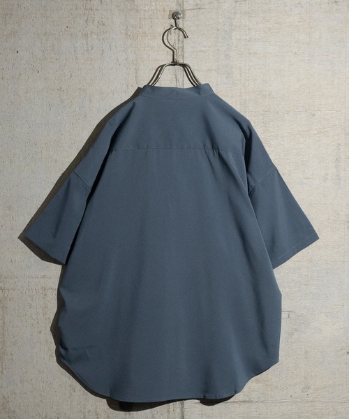 「JOHN'S CLOSET」 「HALHAM」半袖シャツ MEDIUM ブラック メンズ_画像6