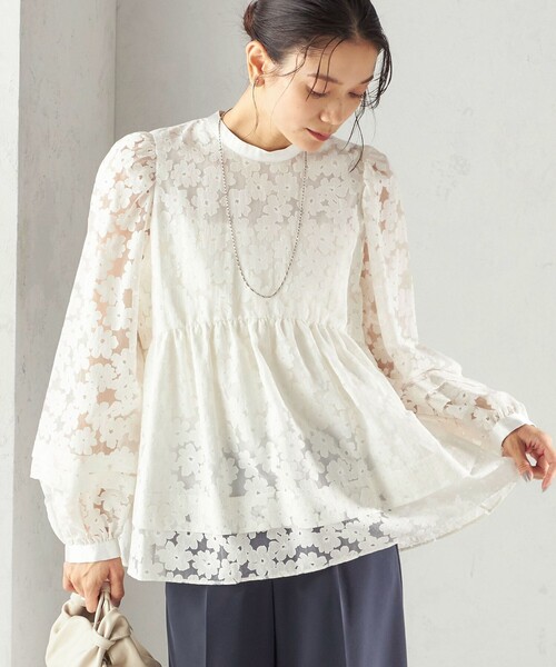 SHIPS（シップス） ブラウス シャツ 「手洗い可能」IPEKER オパール