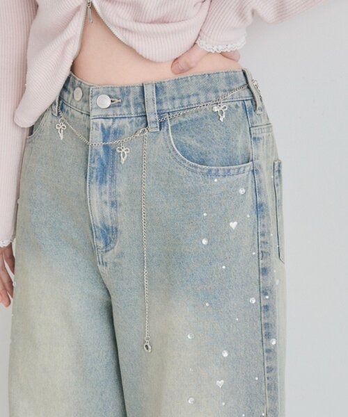 OLIVE des OLIVE（オリーブデオリーブ） パンツ チェーン付きワイド