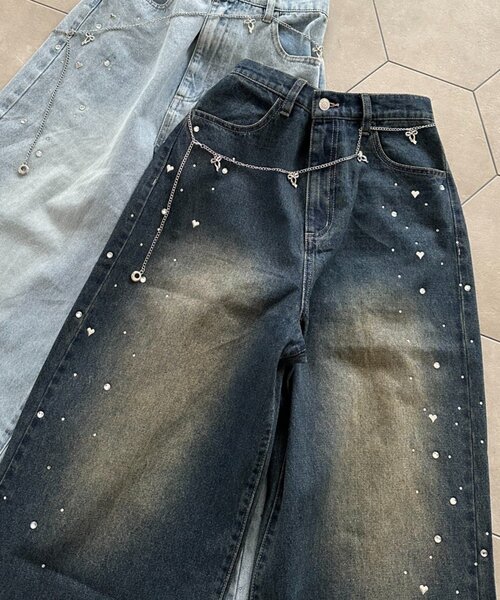 OLIVE des OLIVE（オリーブデオリーブ） パンツ チェーン付きワイド