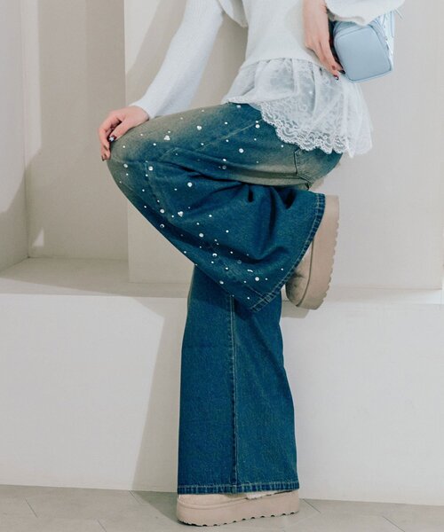 OLIVE des OLIVE（オリーブデオリーブ） パンツ チェーン付きワイド